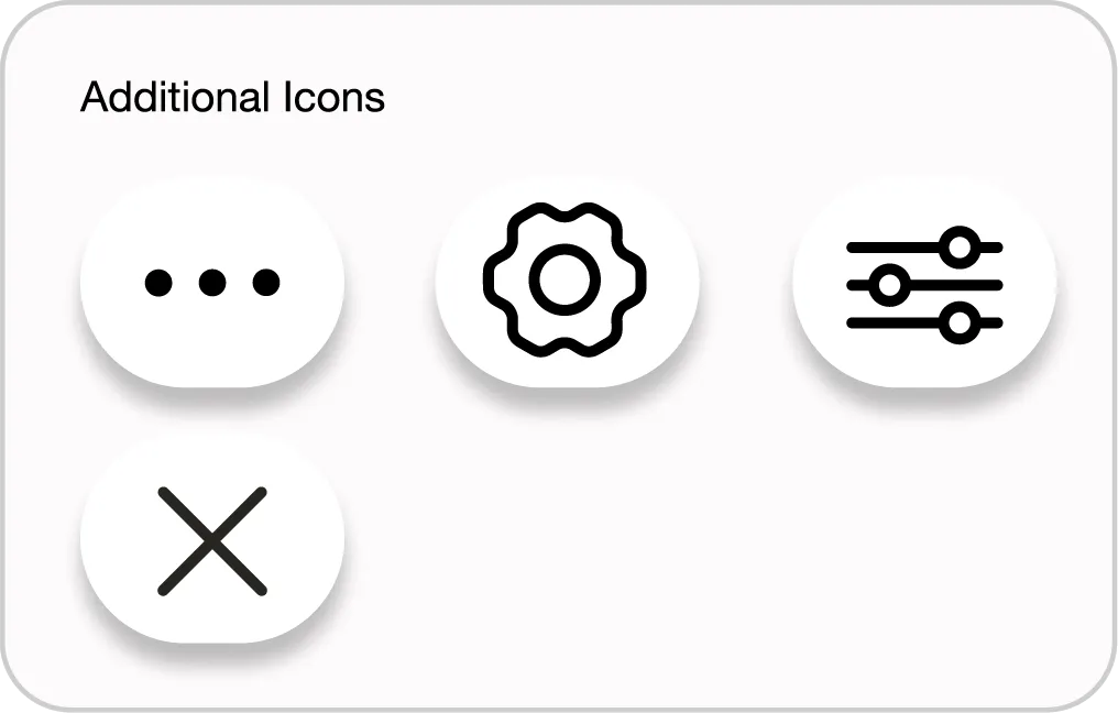 Main Icon Buttons Additional Icons